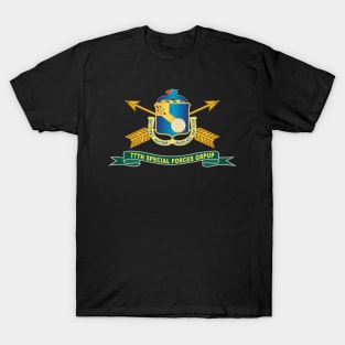 77th Special Forces Group - DUI - Br - Ribbon X 300 T-Shirt